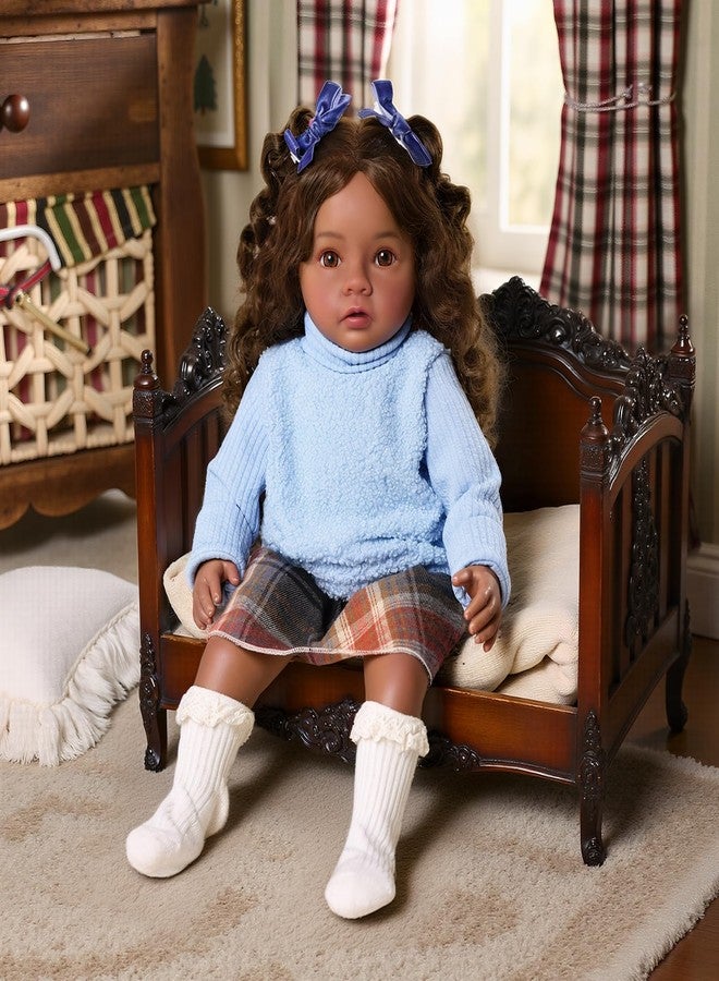 BABESIDE Reborn Baby Dolls Black Daisy - 20 Inch Realistic-Newborn Dolls Girl Real Life Baby Doll Toddler with Clothes and Toy Gift for Kids Age 3+ - Image 4